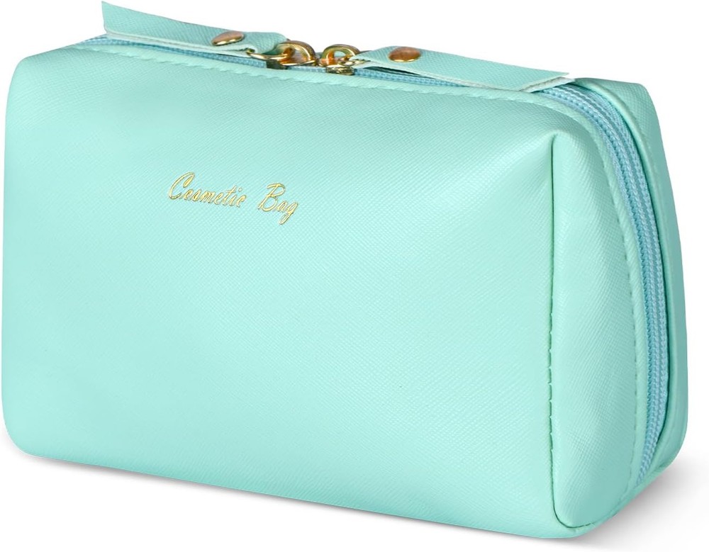 Topwey Makeup Bag, Travel Essentials Cosmetic Bags for Small, Turquoise
