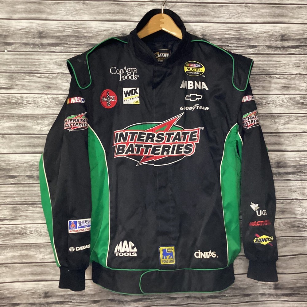 Bobby Labonte Racing Jacket Men Large Black NASCAR Chase Authentics Drivers Line