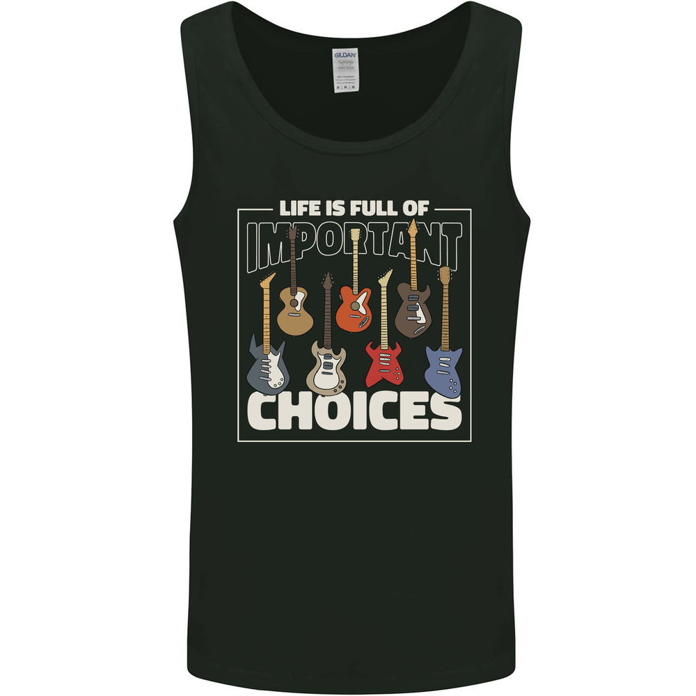 Guitar Important Choices Guitarist Music Mens Vest Tank Top