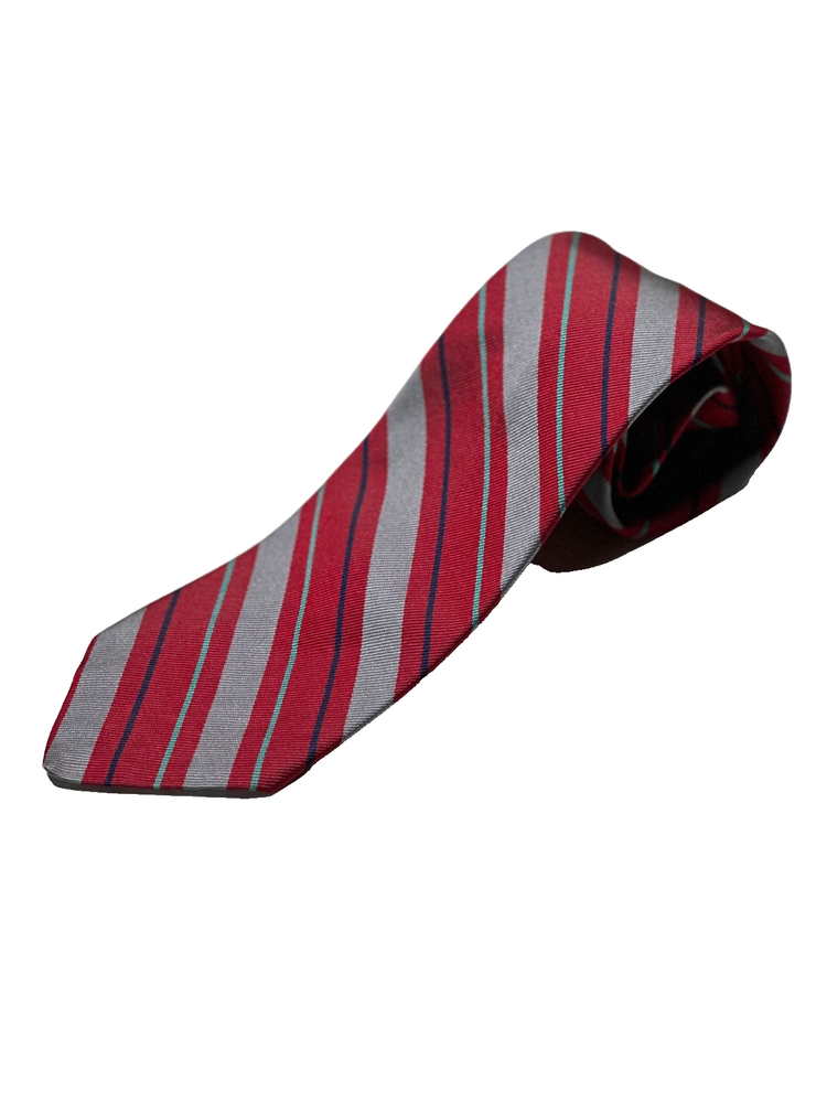 Vintage Brooks Brothers Makers Tie All Silk Striped Red 3.25 x 56 Repp