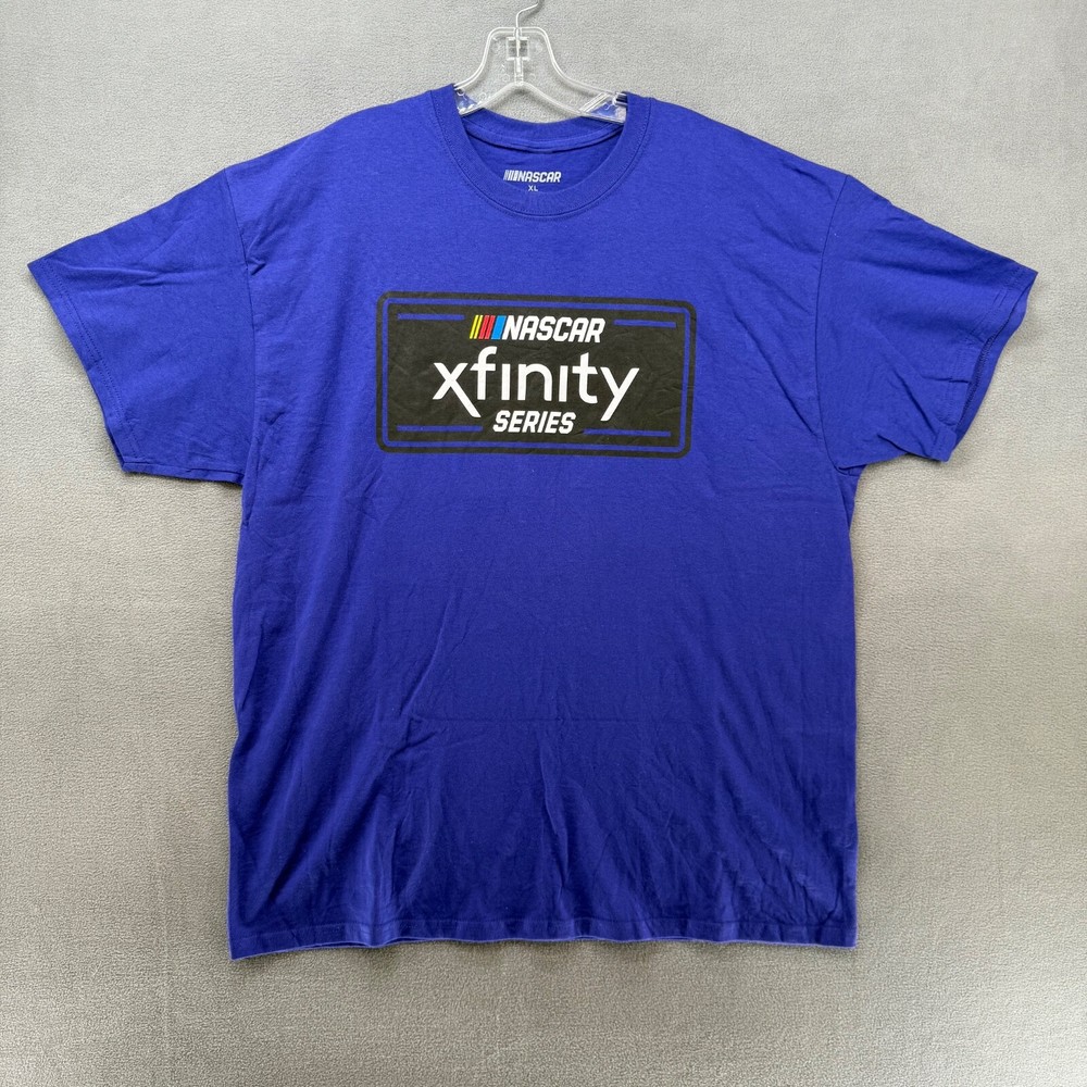 NASCAR Xfinity Series Mens XL Blue Short Sleeve Stock Car Tee