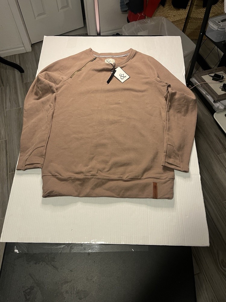 Ampersand Avenue Tan Sweatshirt Size L