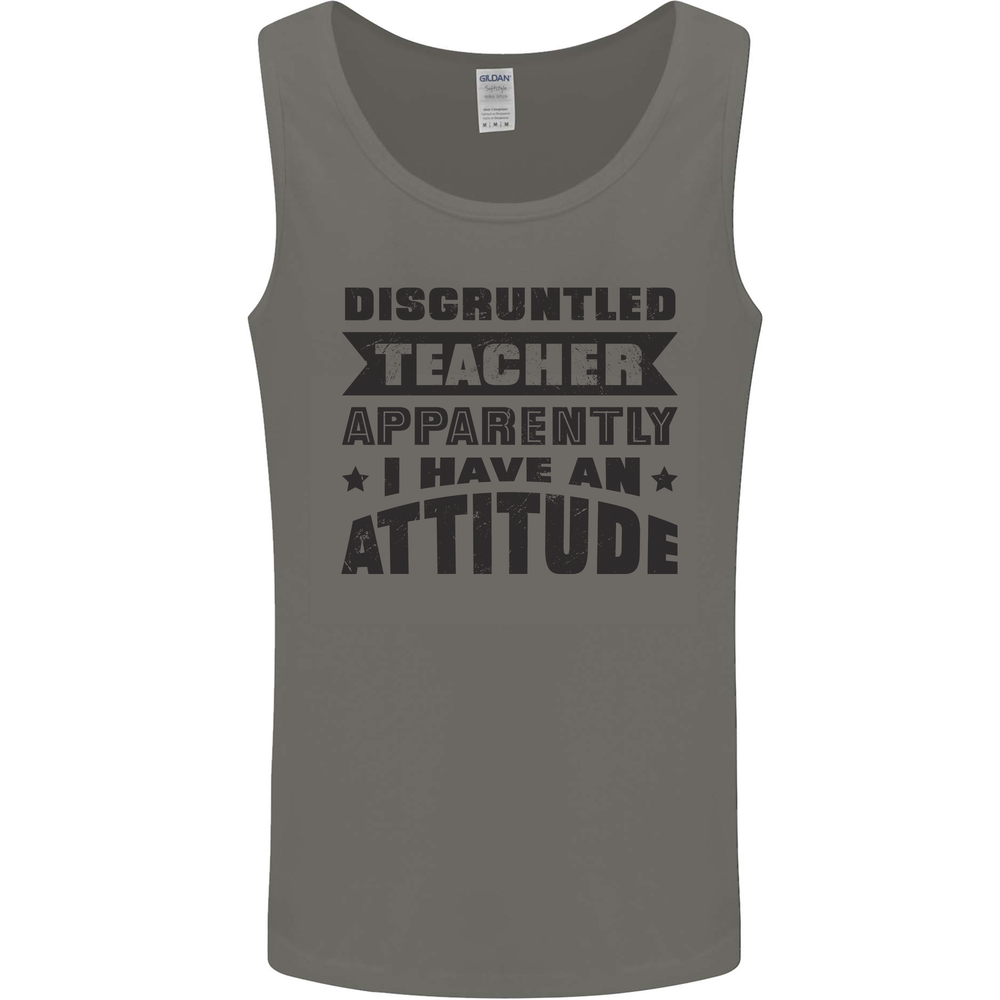 Teacher Attitude Funny Teaching Games PE Geography Mens Vest Tank Top