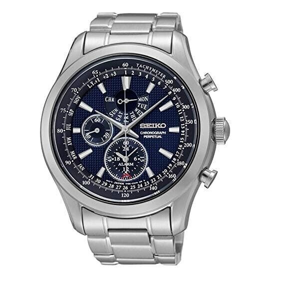 New Seiko SPC125P1 Alarm Chronograph Quartz Watch Perpetual Calendar 100m SPC125