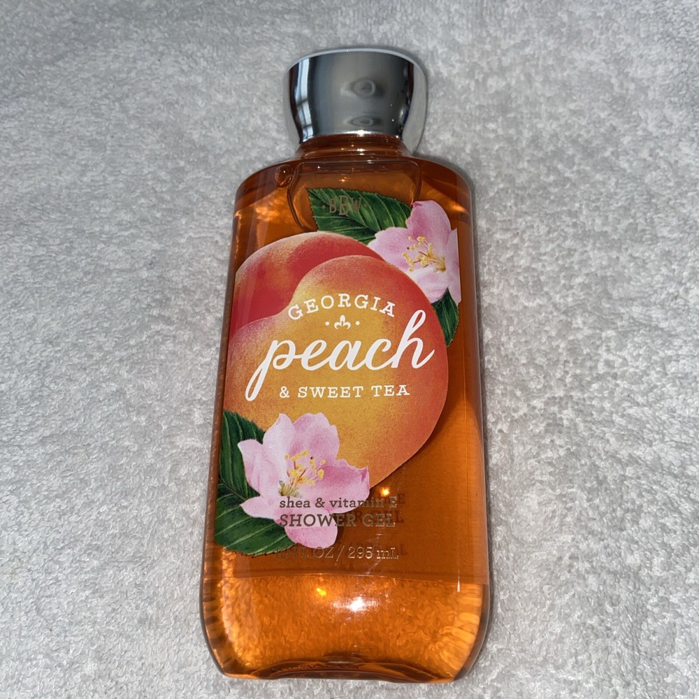 Bath & Body Works Georgia Peach & Sweet Tea Shower Gel Shea & Vitamin E 10 oz.