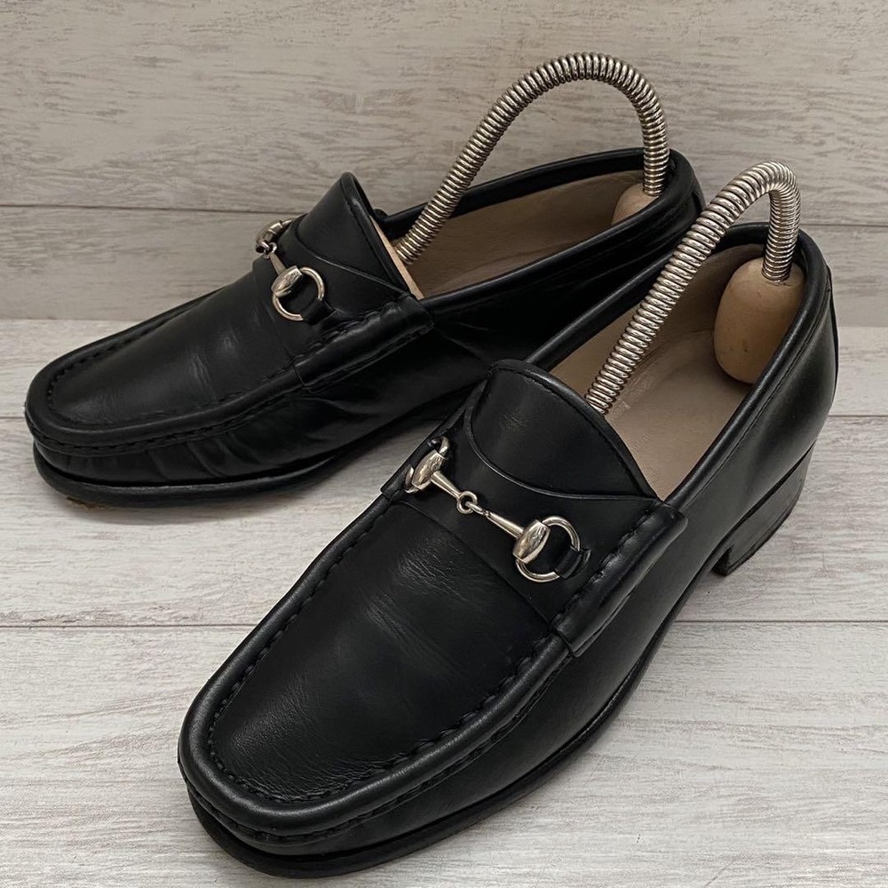 Vintage Gucci Horsebit Loafers US Women's Size 4 Black Japan Import