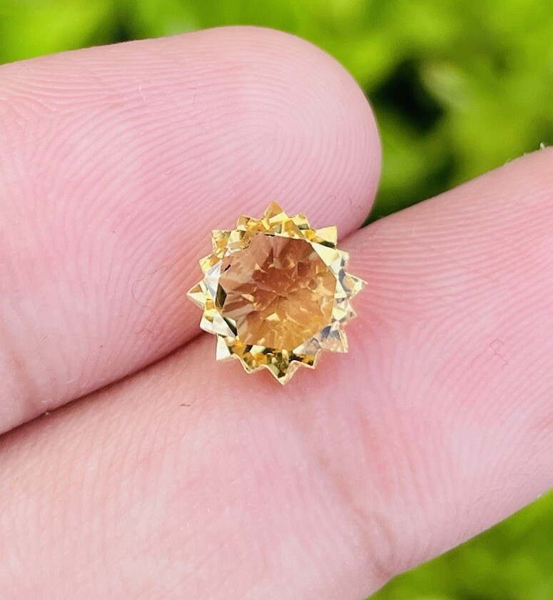 3.00 Ct Natural Citrine Sun Cut Loose Gemstone for Jewelry Crafting