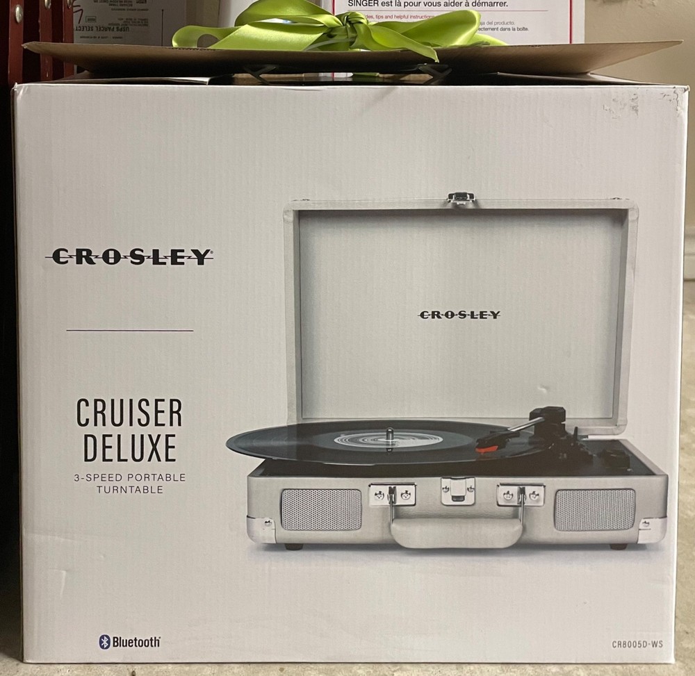 Crosley Cruiser Deluxe Portable Turntable with Cord - New in Open Box