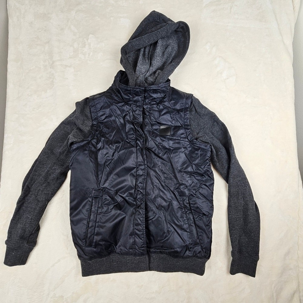 RVCA Jacket Small Men’s Hoodie shacket black grey light weight