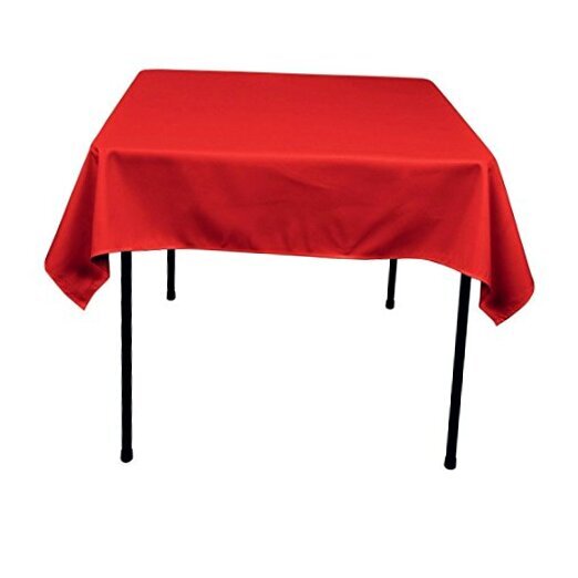 54 x 54-Inch Seamless Rectangular Polyester Tablecloth 54x54 inch 1Pack Red
