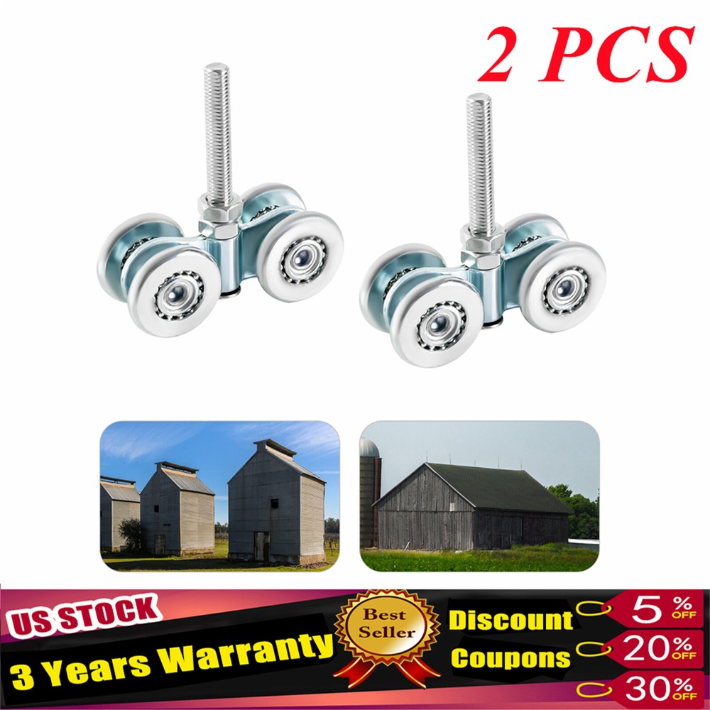 2x Universal A3 Steel Roller Sliding Door Pulley Wheel  Barn Door Track Rollers