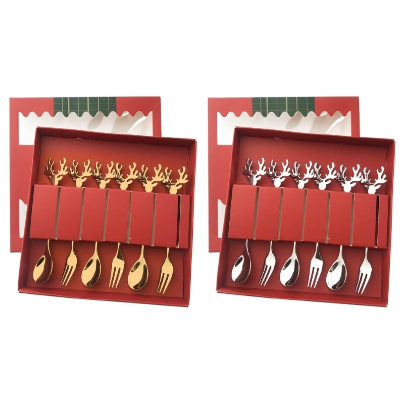 6 Pack Stainless Steel Tableware Flatware Dessert Spoons Stirring Spoons