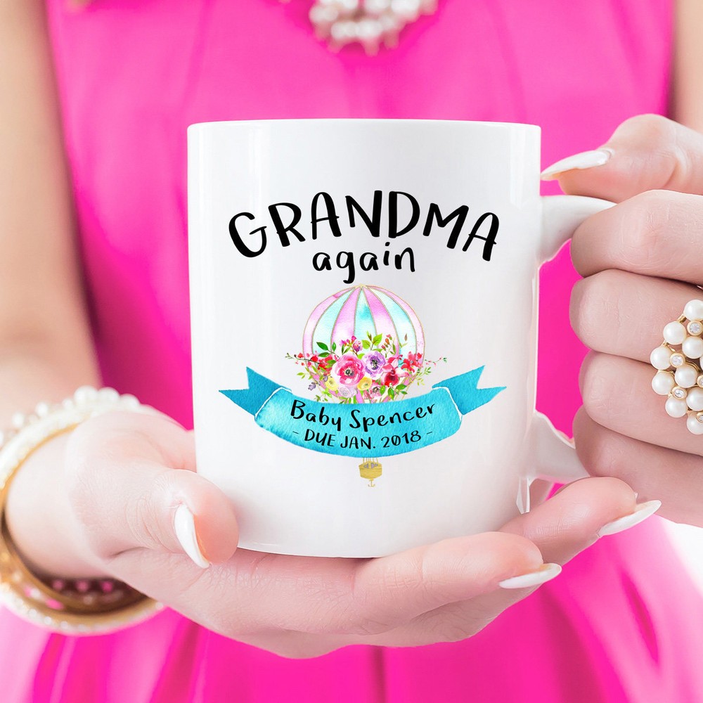 Grandma Mug Grandma Gift Grandma Again Pregnancy Reveal Coffee Mug Baby