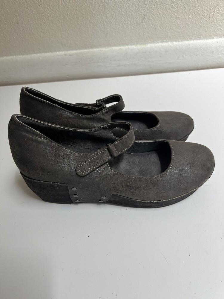 Antelope Women Shoe 426 Size 8-8.5 EUR 39 Charcoal Gray Leather Mary Jane