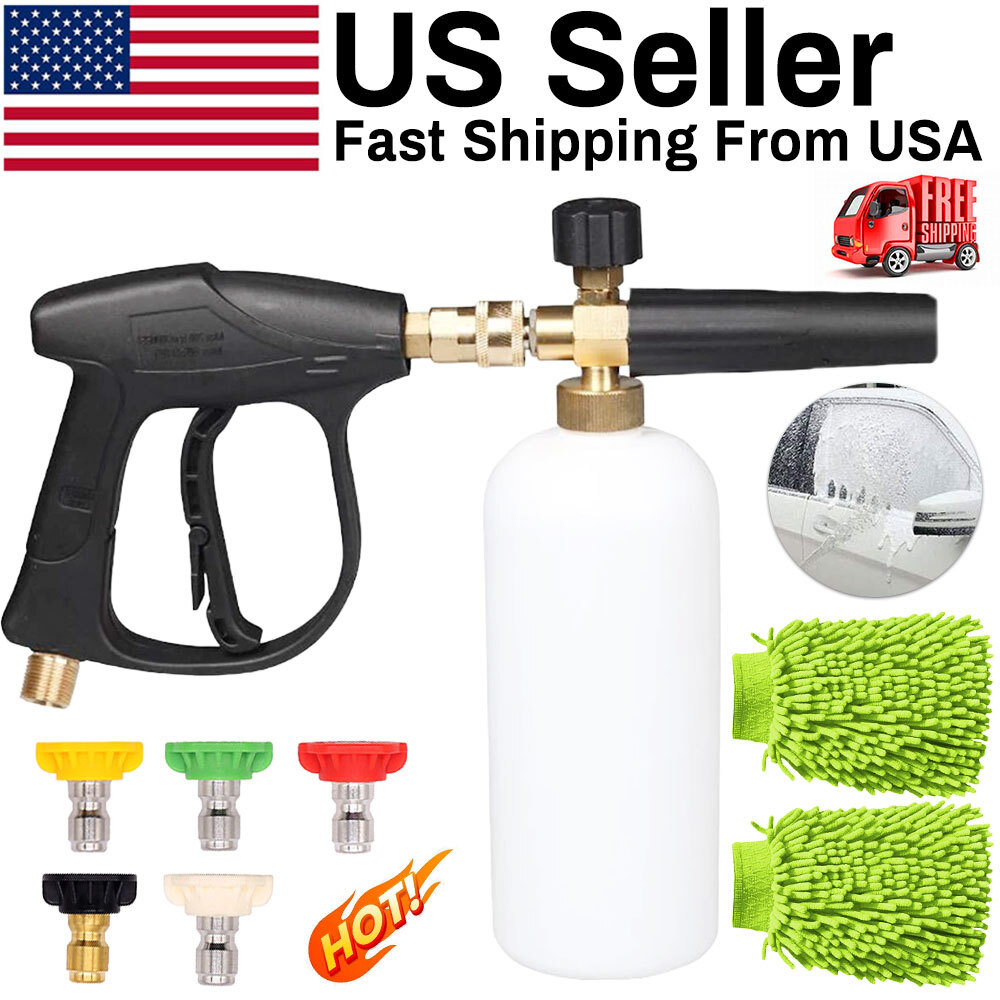 High Pressure 4000PSI Car Power Washer Gun Spray Wand Lance Nozzle and Hose Kit
