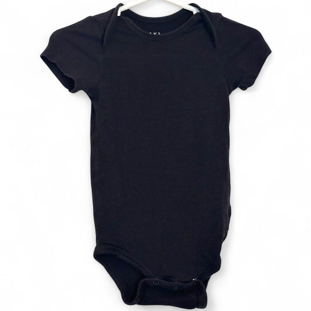 Kyte Baby Black Bamboo Bodysuit one-piece Short Sleeve 6-12 Month