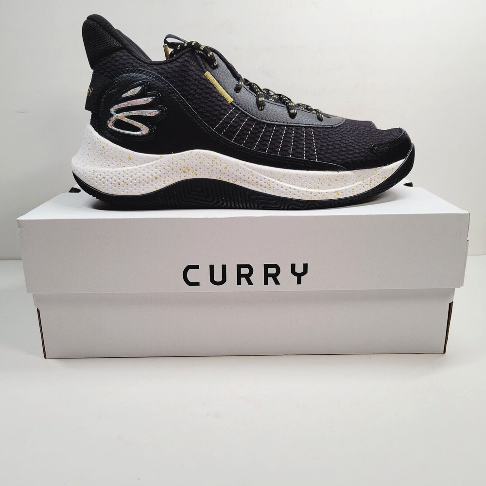 Under Armour Curry 3Z7 Shoes Mens 10 Black Gold Basketball 3026622-001