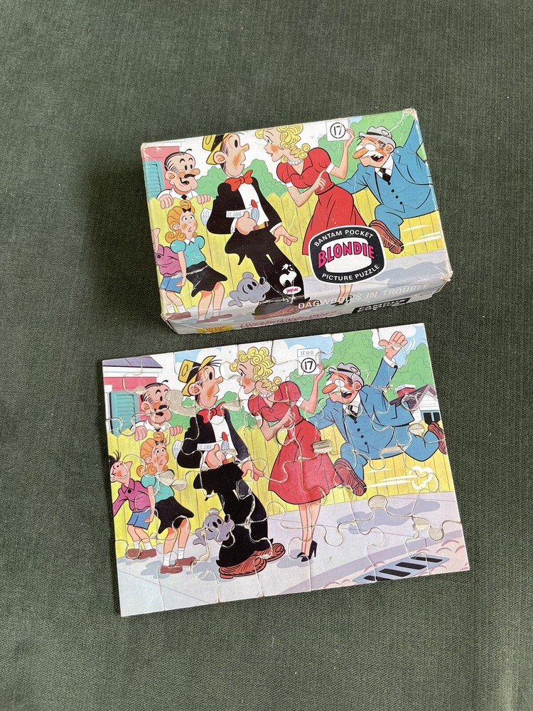 Vintage Bantam Pocket BLONDIE Jigsaw Puzzle - 28 Piece - Complete