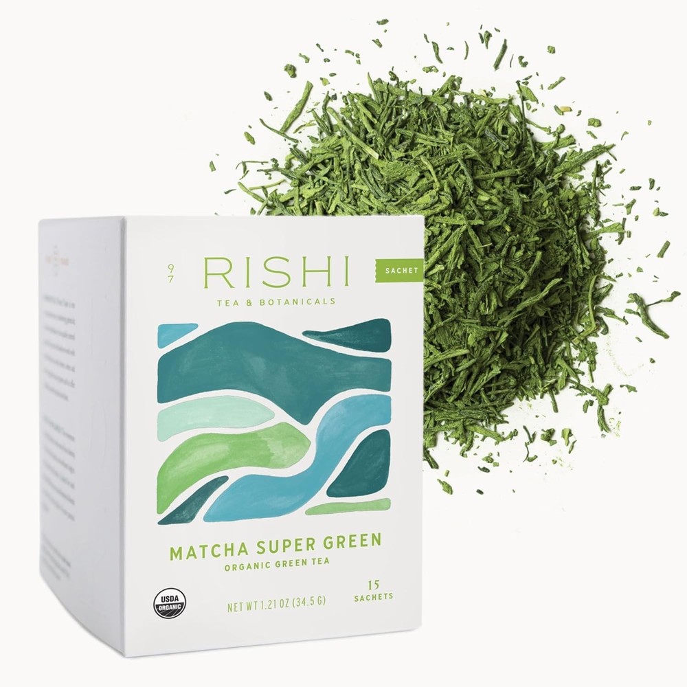Organic Caffeinated Matcha Green Tea Bags - Japanese Umami Flavor