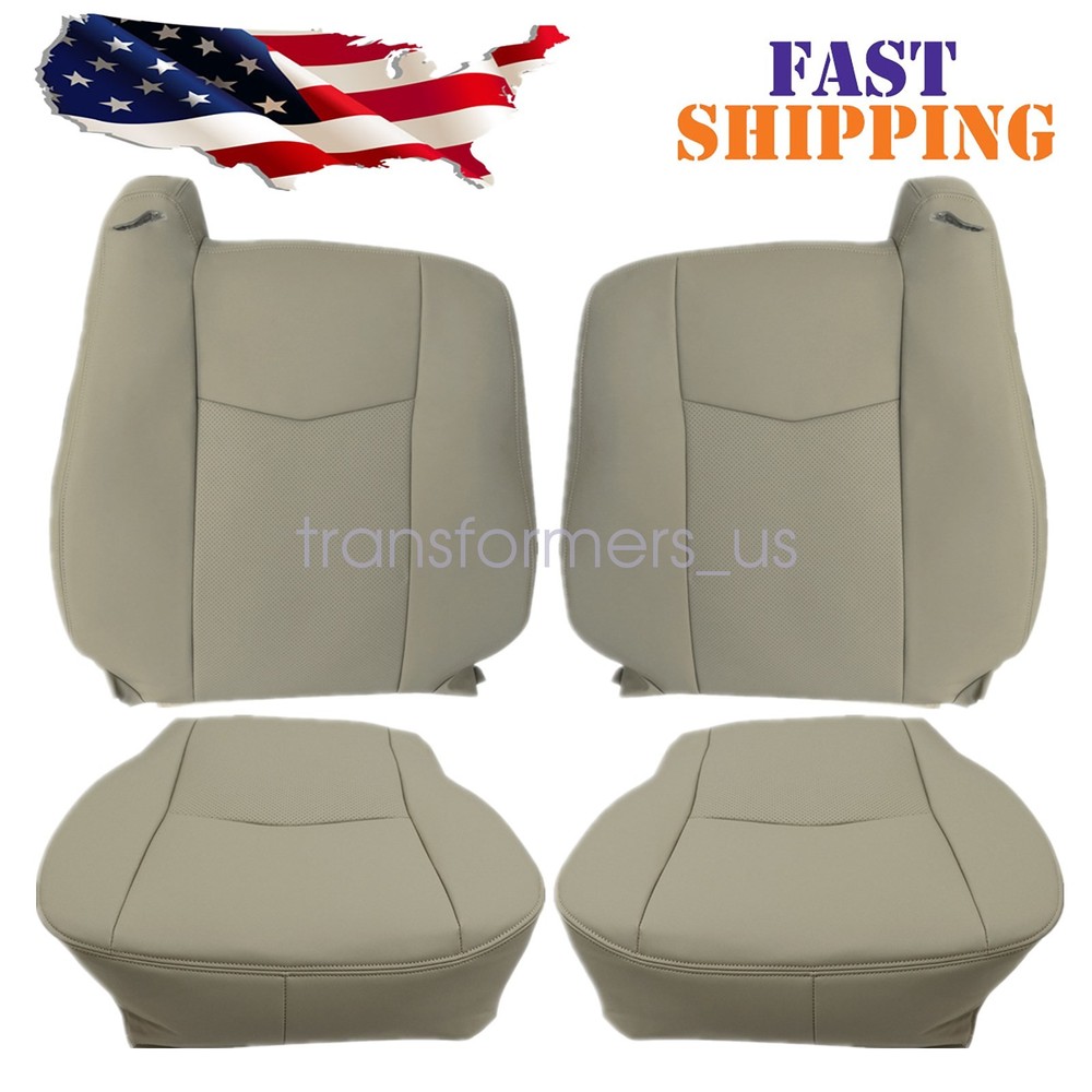 Driver & Passenger Replacement Leather Seat Cover Tan For 2004-2009 Cadillac SRX