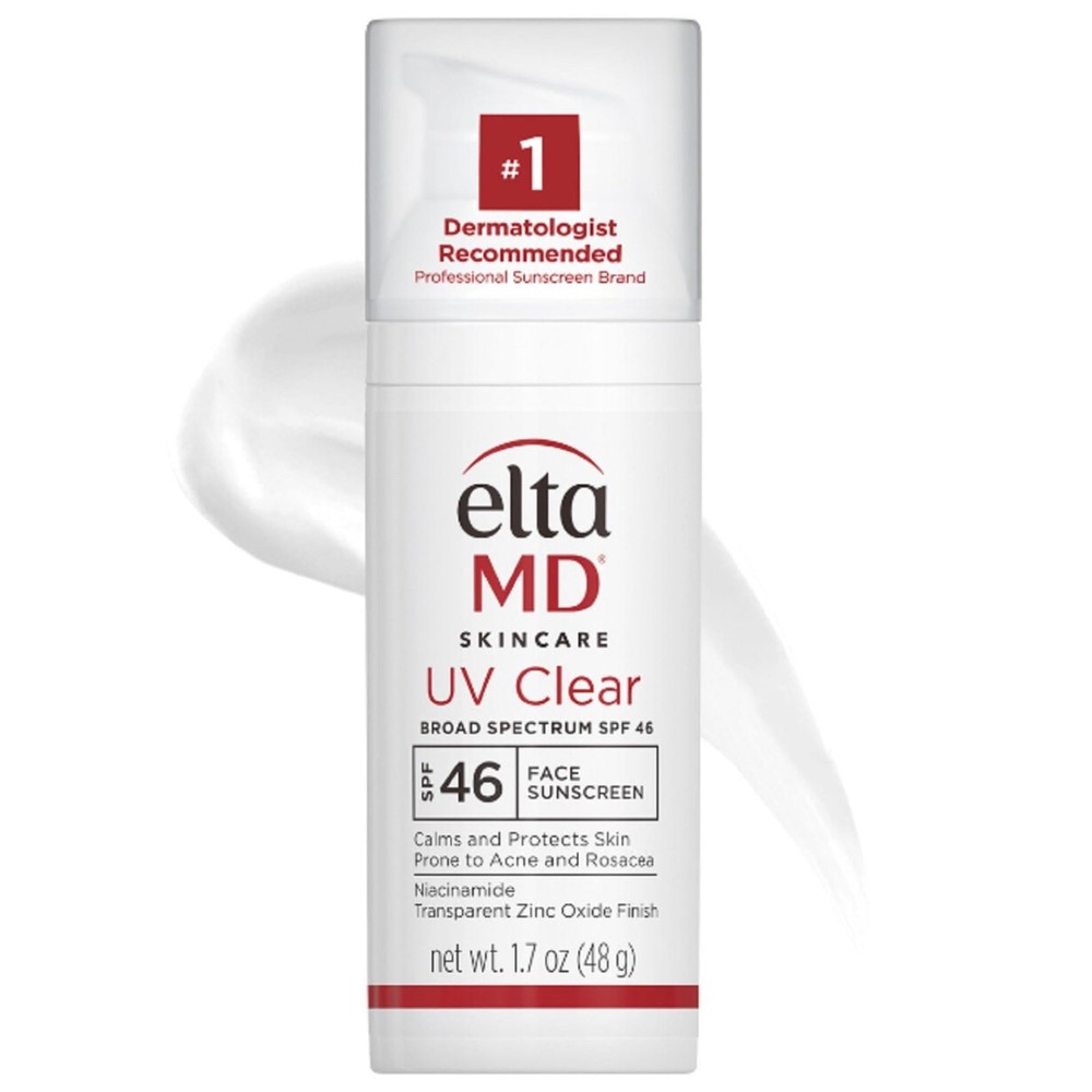 2Pcs Elta MD UV Clear Broad-spectrum Facial Sunscreen SPF46 1.7 oz EXP 03/27 NEW