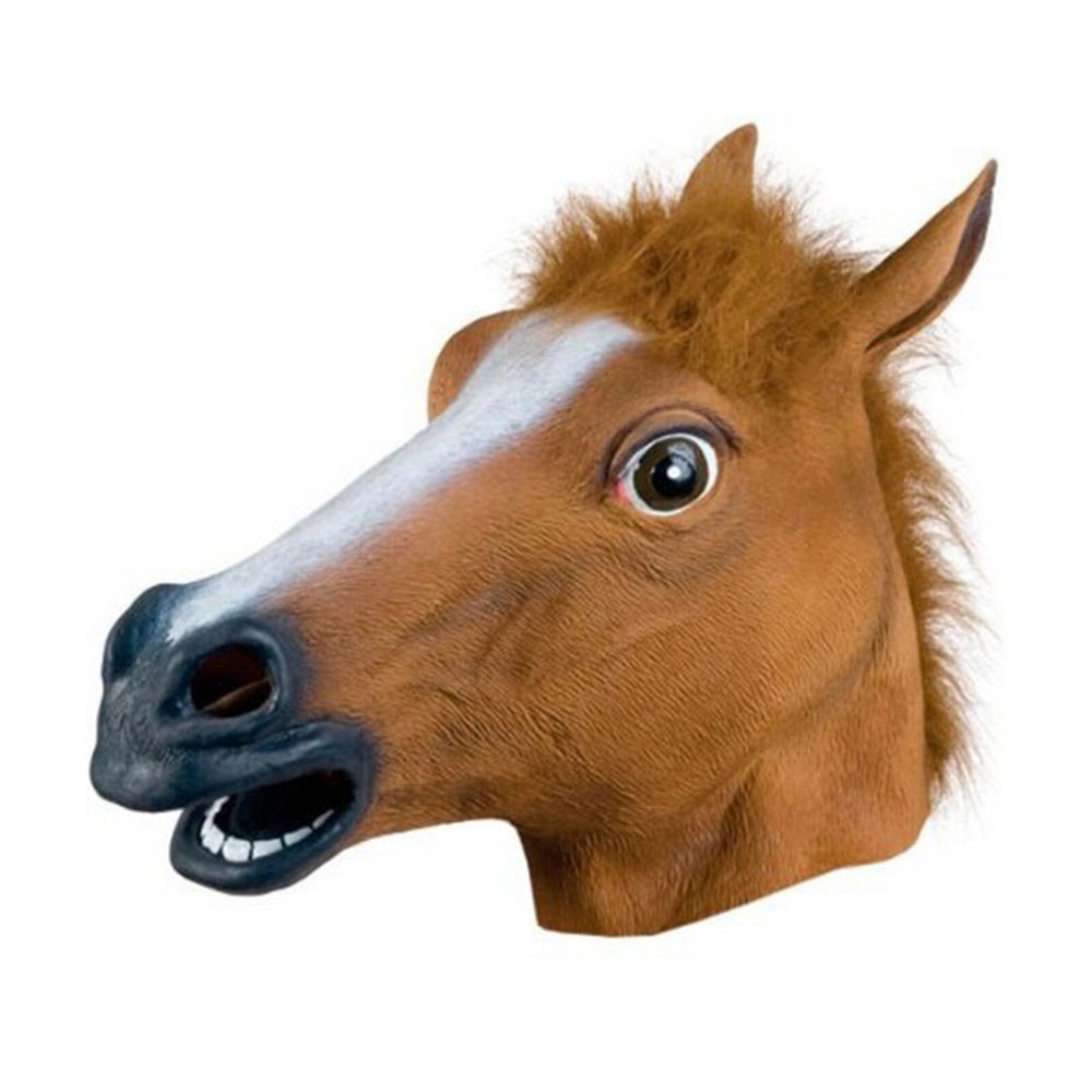Funny Horse Head For Cosplay  Costume Parties Party Prank Props