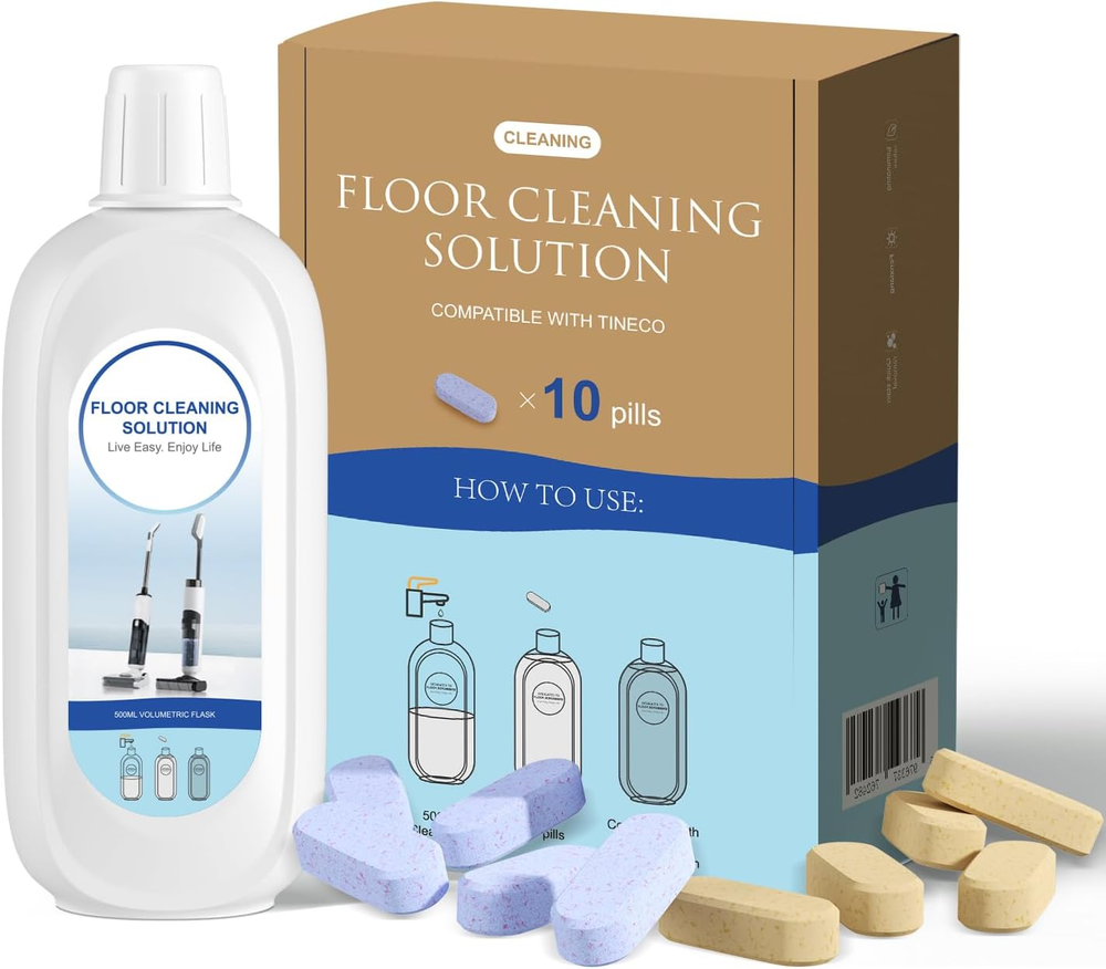 10 Bottles Compatible with Tineco Cleaning Solution Pet 500Ml per Bottle Lavende