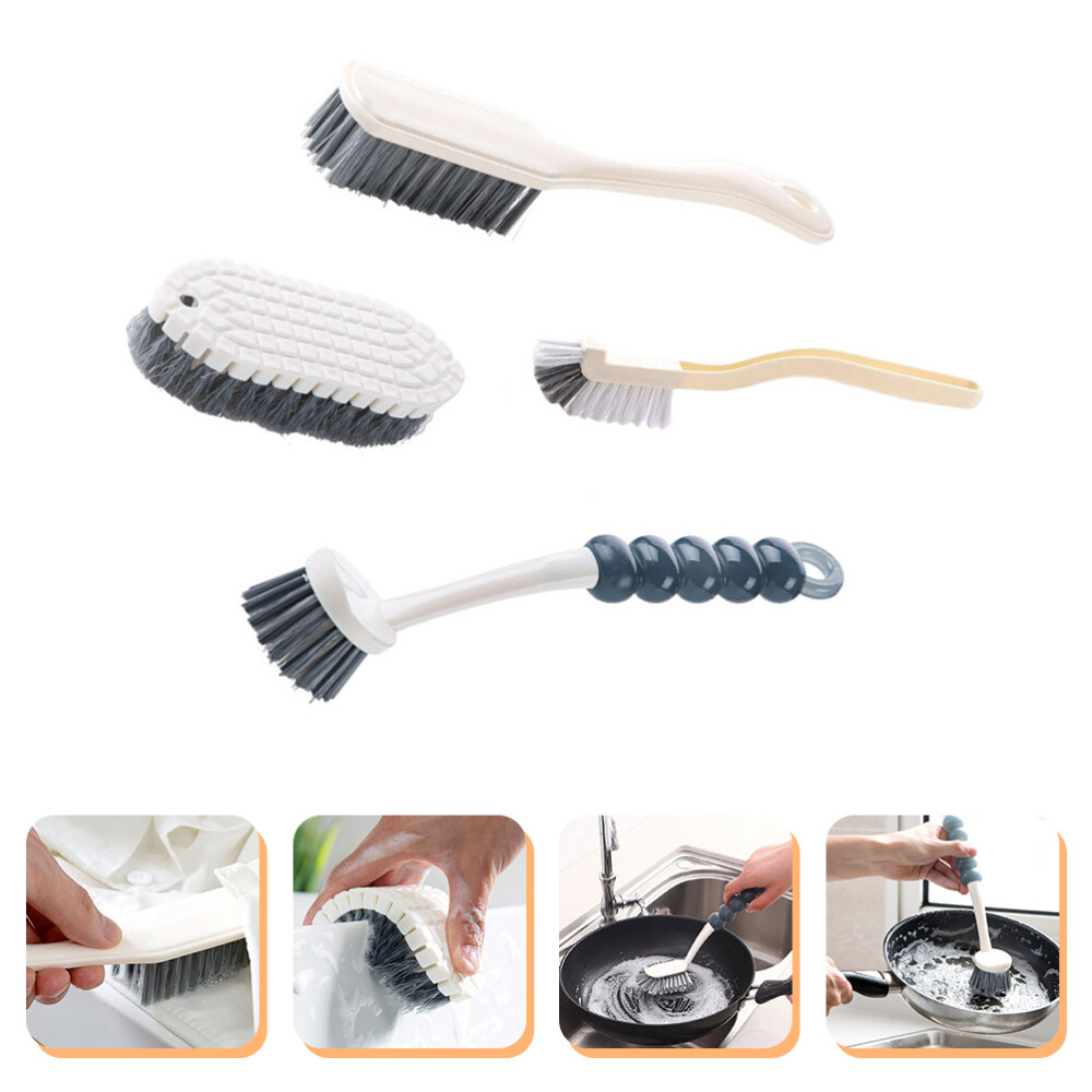 4 Pcs Stain Plunger Cleaning Brush Laundry Room Powerful Bristle