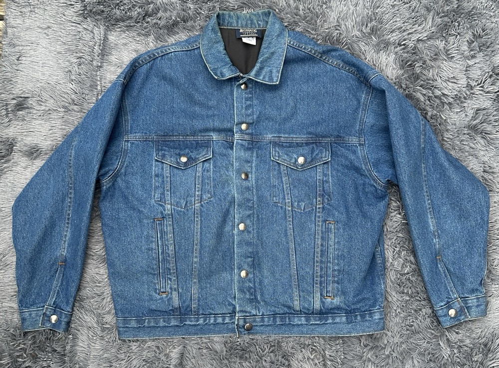 NRA Gear Denim Trucker Jacket Adult Large Blue Denim Concealed Carry USA Made