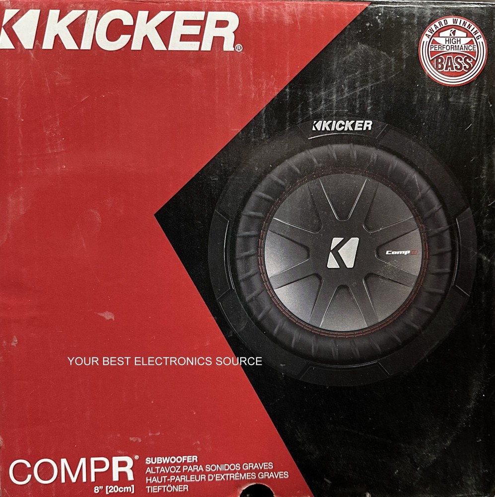 Kicker 43CWR82 CompR 8-Inch Dual 2-Ohm Subwoofer