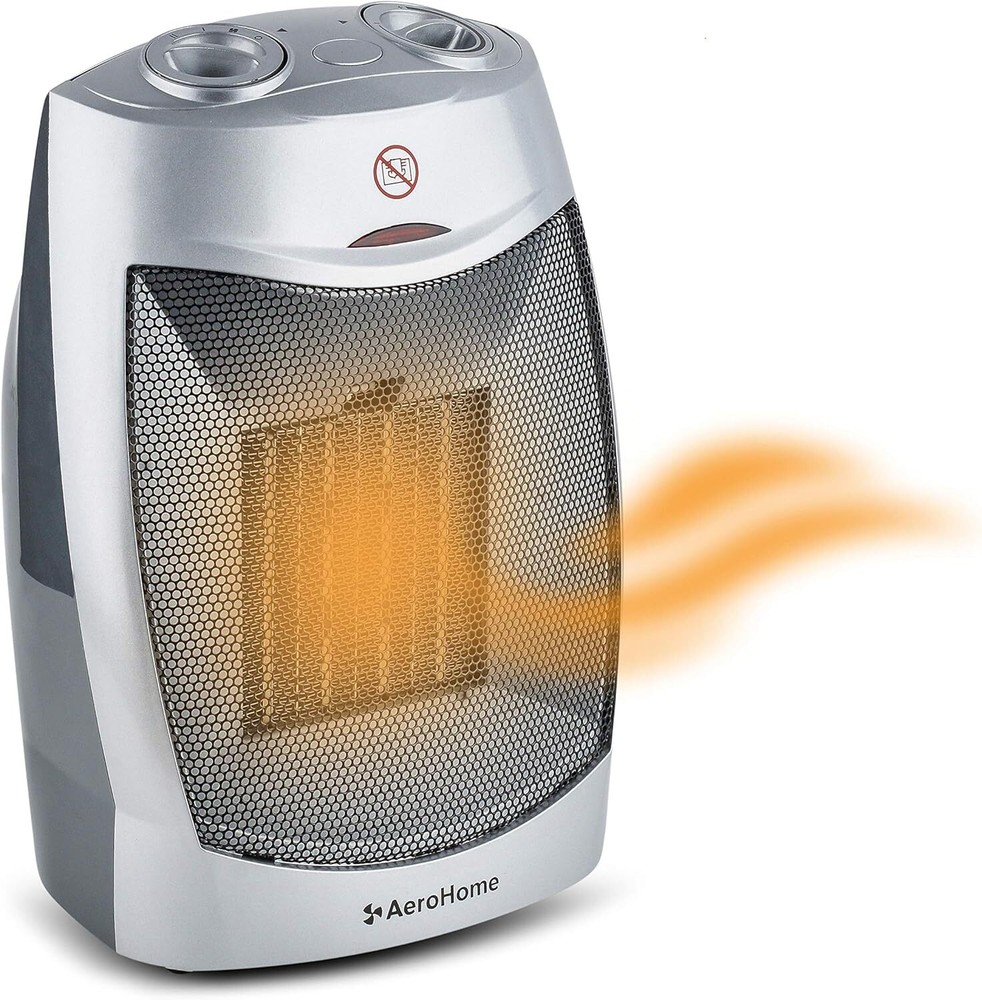 Ceramic Portable Space Heater Indoor Electric w/ Overheat & Tip Over Protection