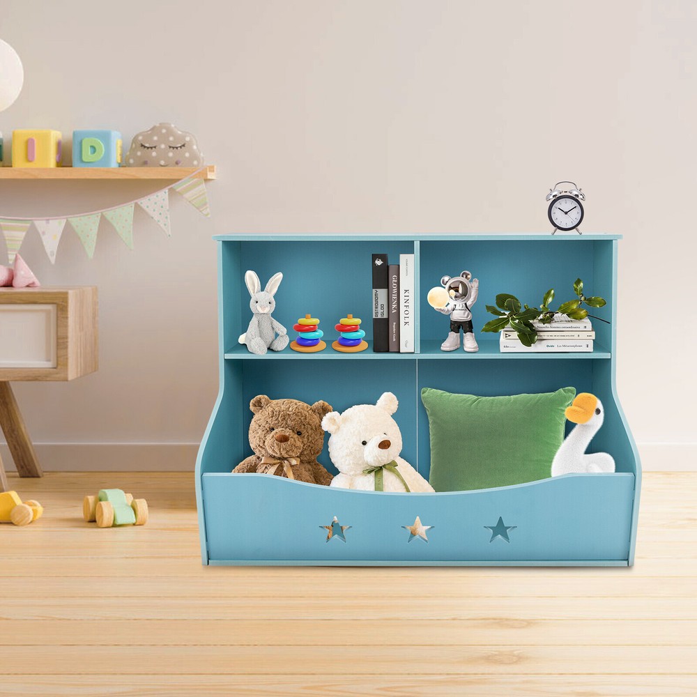 Kids Book Organizer Shelf - Toy & Book Storage for Home