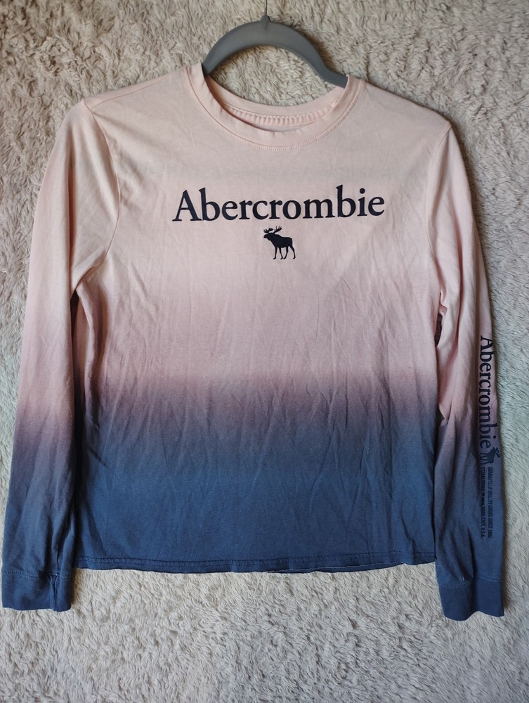 Abercrombie & Fitch Kids Girls Pink Long Sleeve Top Youth Size 15/16 pink to blu