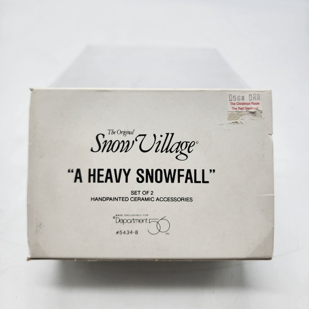 Dept 56 Snow Village Christmas Accessories with Heavy Snowfall and Kids Shovels