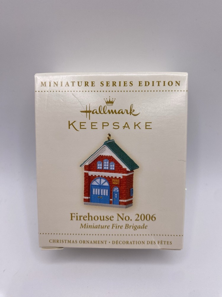 2006 Hallmark Keepsake Mini Firehouse Ornament No 2006 New Ready to Gift