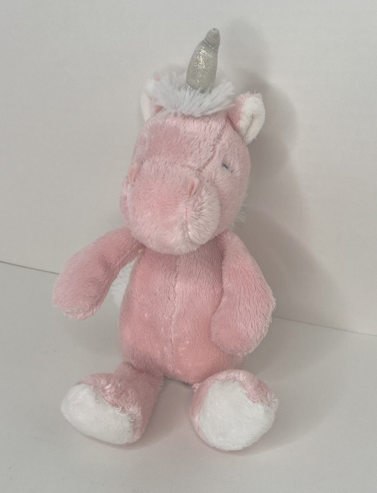 Carter’s Pink Plush Unicorn Stuffed Animal 12” Baby Toy White Silver Horn 67296