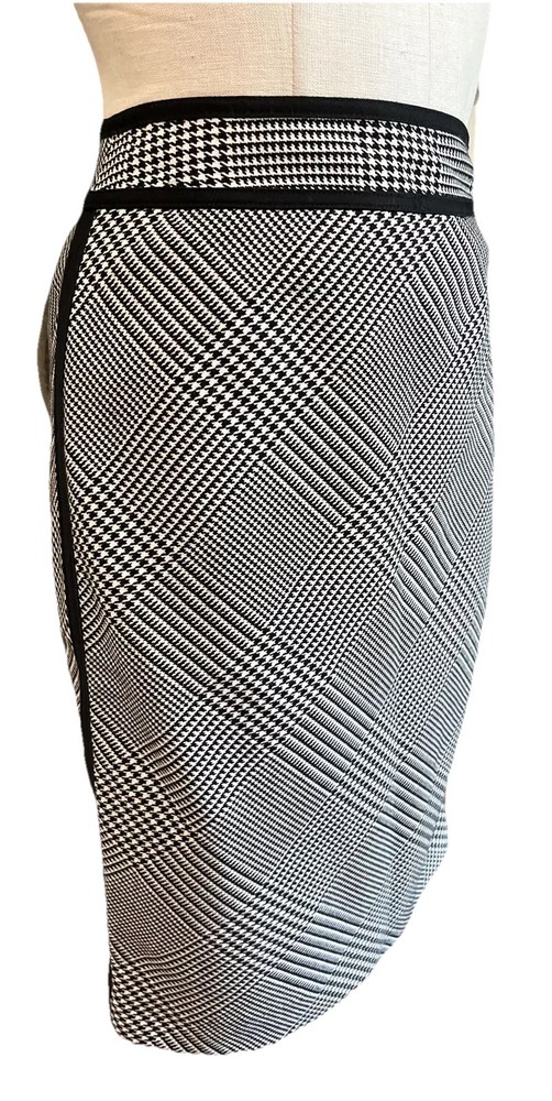White House Black Market Womens 00 Plaid Straight Knee-Length Pencil Skirt NN