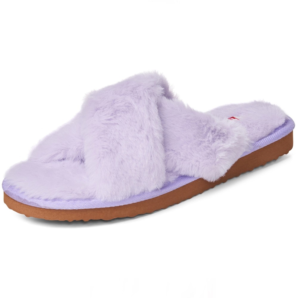 Alpine Swiss Women Fuzzy Fluffy Faux Fur Slippers Memory Foam Indoor House Shoes