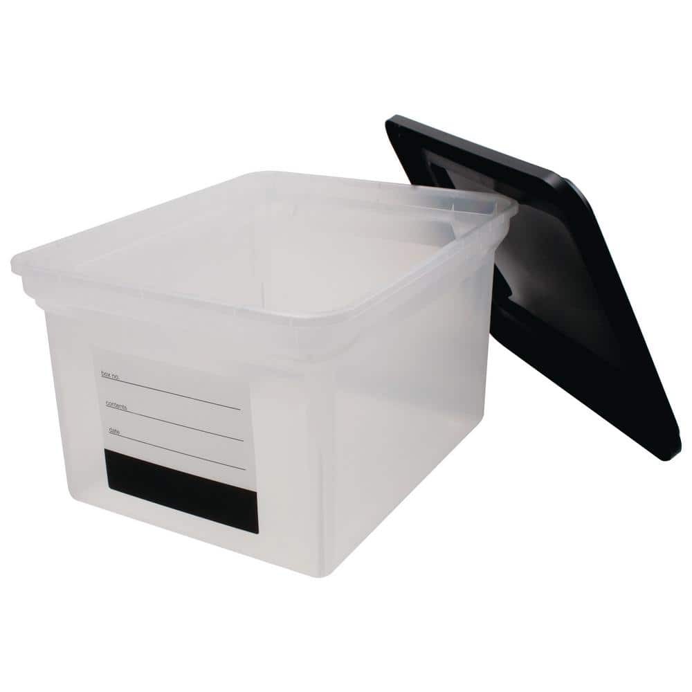8gal Clear Storage Bin with Lid and Contents Label