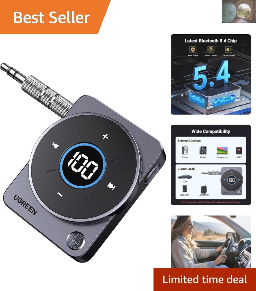 Bluetooth 5.4 Wireless Audio Receiver for Music & Hands-Free Calls