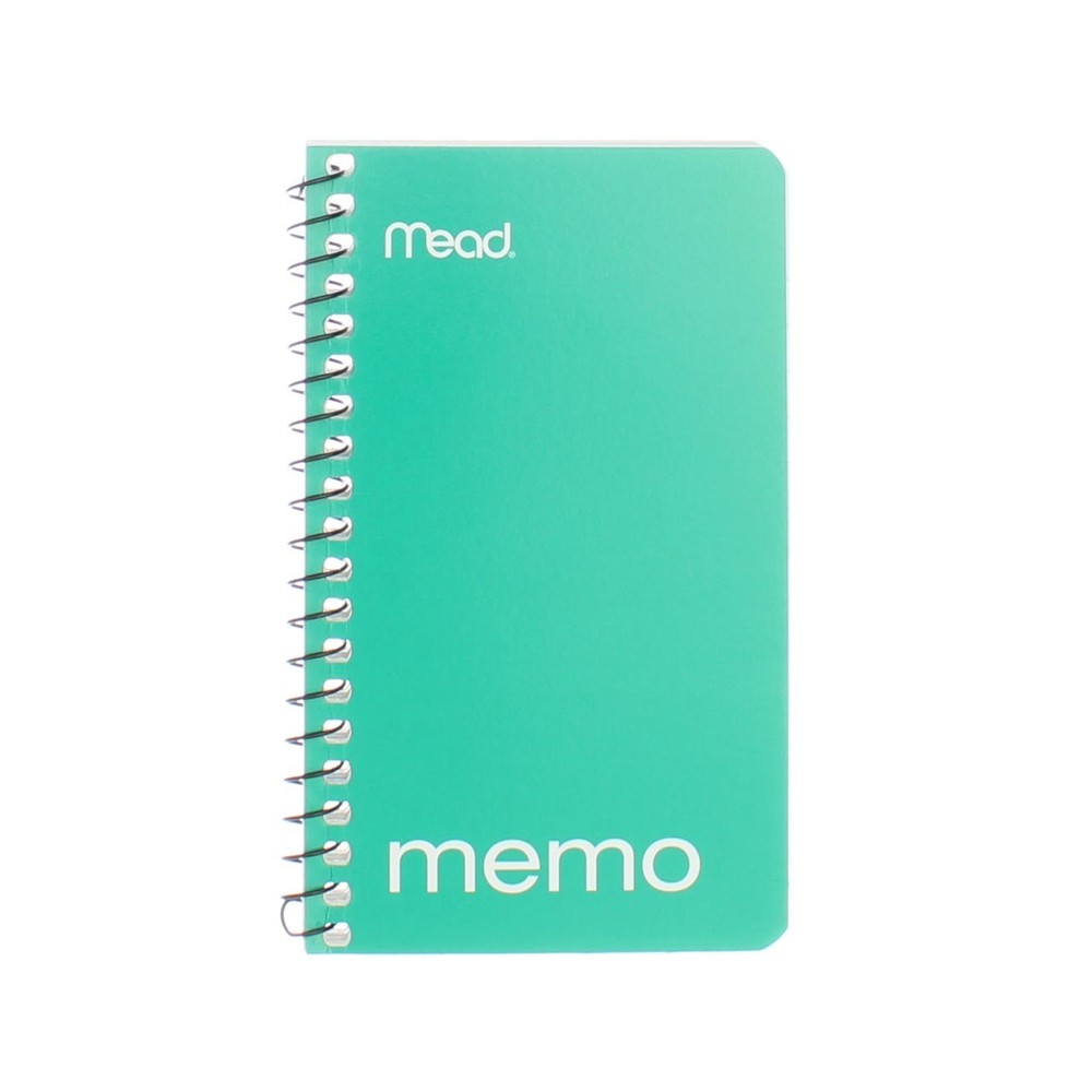 5 Pack Mead Wirebound Memo Memo Book, College Ruled, 60 Sheets, 5in X 3in