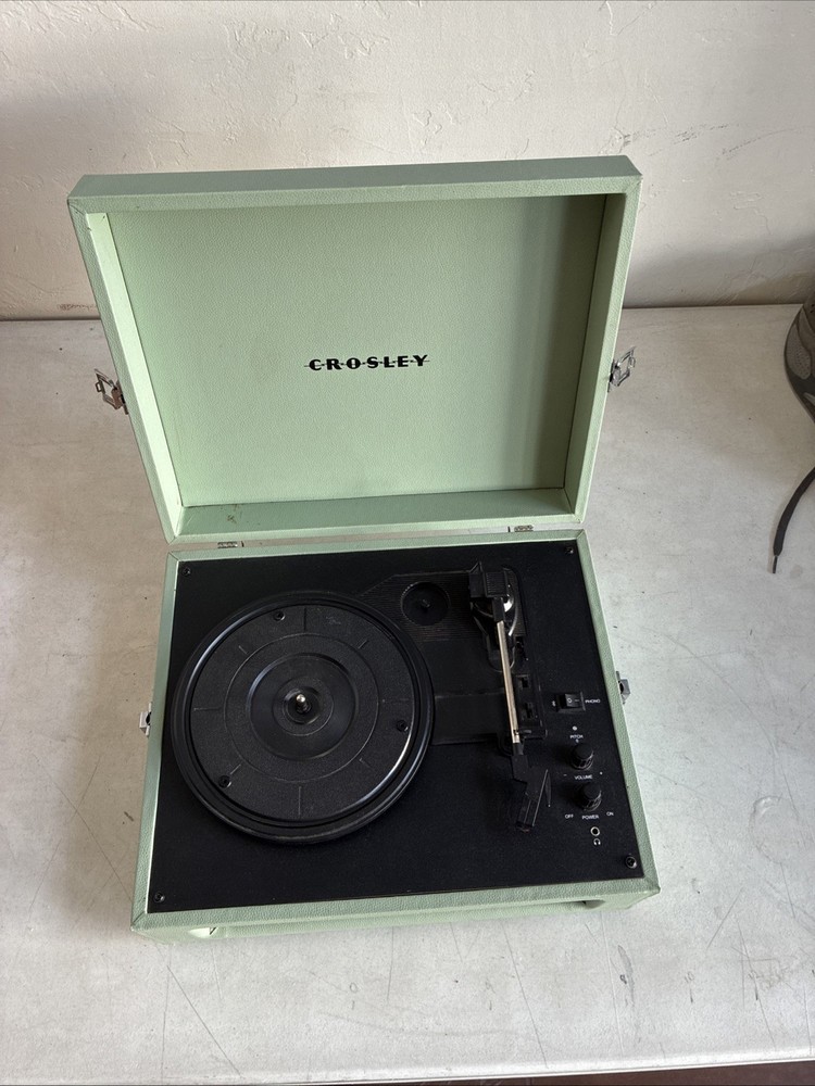 Crosley Portable Green Vinyl Record Player with Built-in Speakers