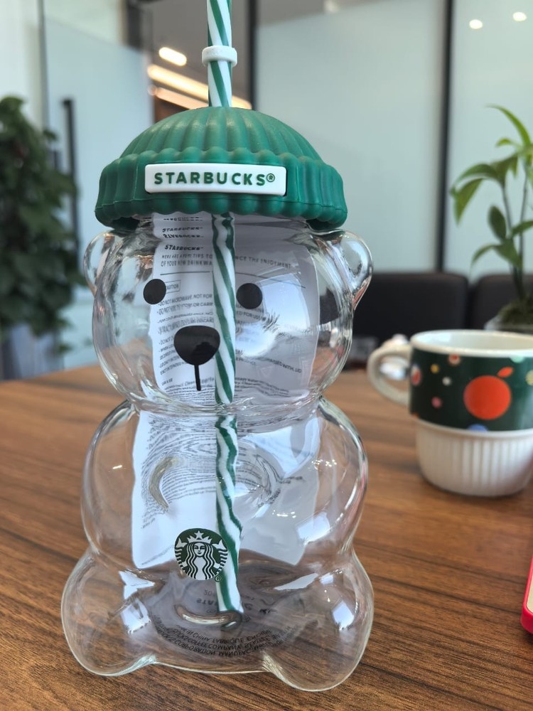 2025 Glass Starbucks Bearista Bear Cold Cup Holiday Limited Edition New