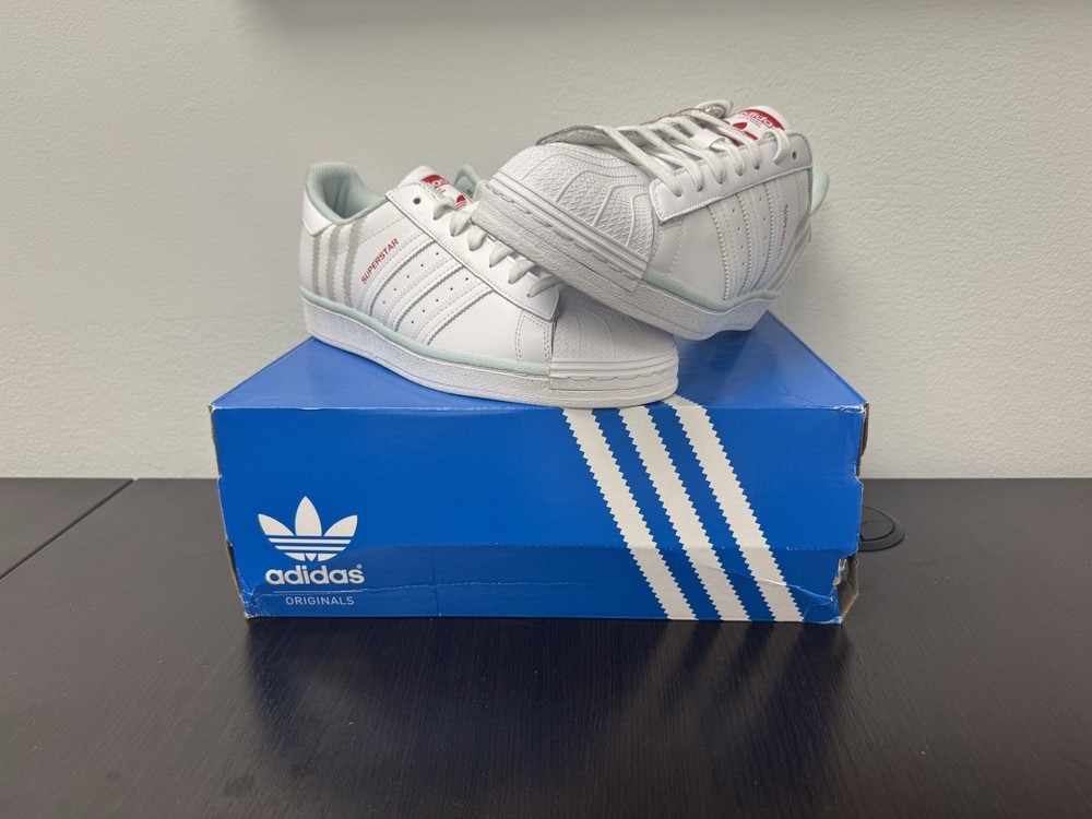 Size 10.5 - adidas Superstar White Almost Blue HQ4539