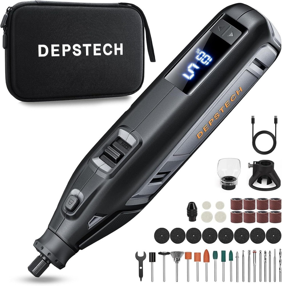 2V Cordless Rotary Tool with Display Screen, 5000-35000RPM