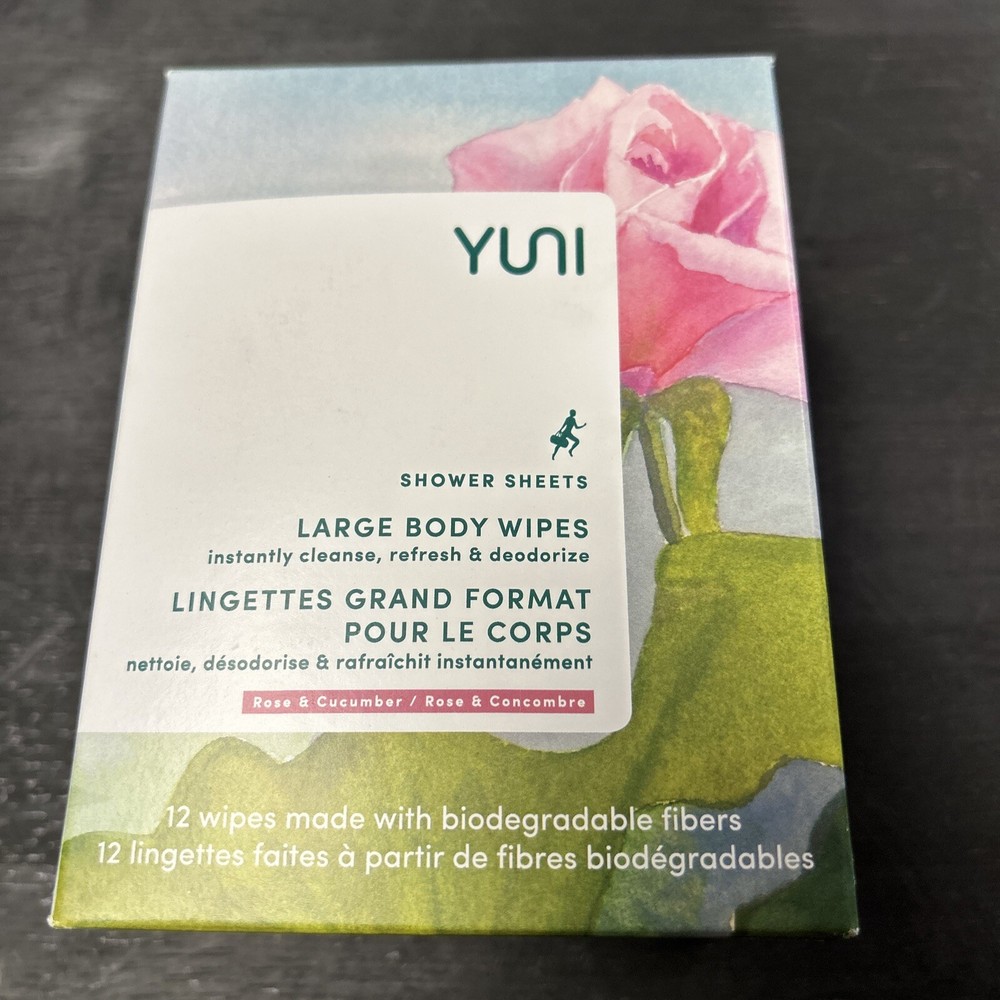 Shower Sheet, Rose & Cucumber, 12 Wipes