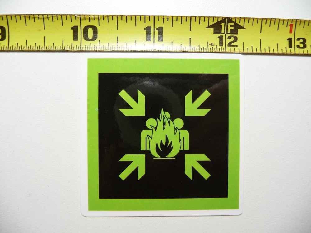 Fun Fire Muster Assembly Point Sticker Decal for Scrapbooking