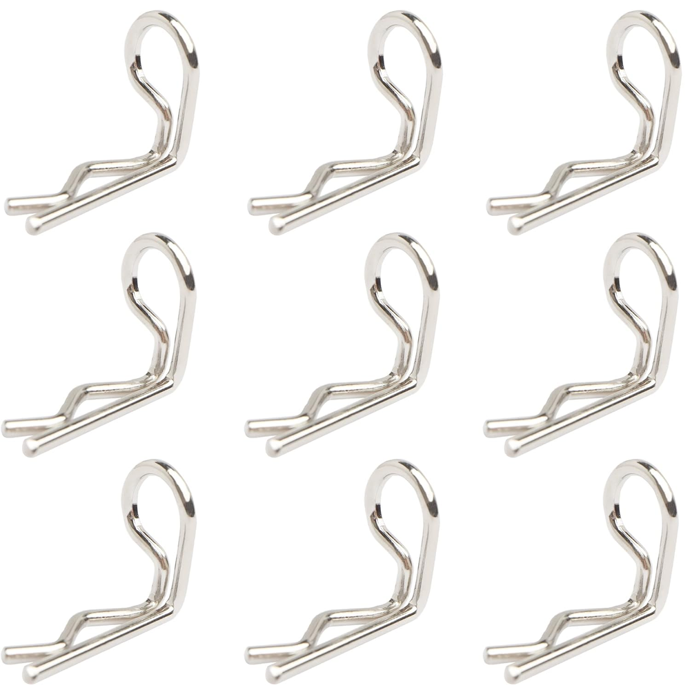 30-Pack 90-Degree Angle Body Clips Bent Springy Pins for All 1/10 Scale Model Ca