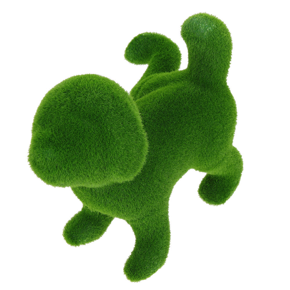 Puppy Ornament Ornaments Moss Dog Statue Yard Lawn Ornaments