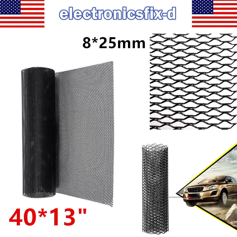 40x13 inch Black Universal Aluminum Car Vehicle Grille Net Mesh Grill Section US